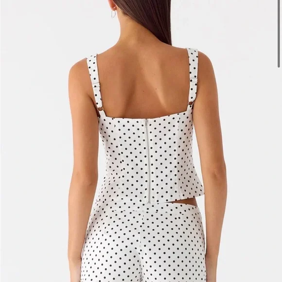 Peppermayo Black and White Polka Dot High Waist Shorts (Coastline Mini Shorts) - Picture 3 of 6